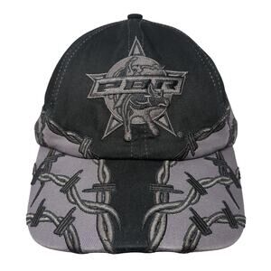 PBR Strapback Baseball Hat Black One Size Adjustable Embroidered Logo